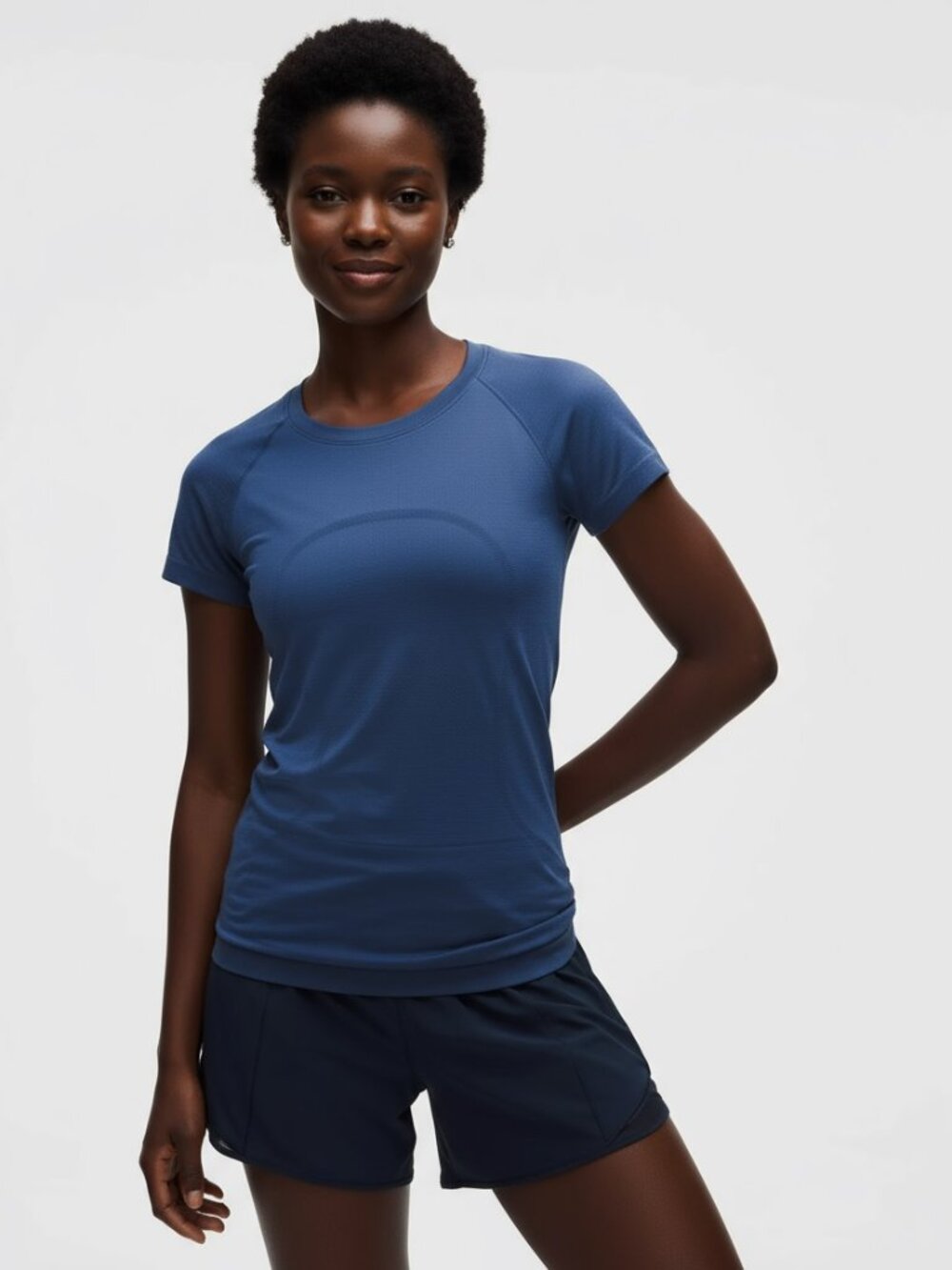 NWT LULULEMON Swiftly Tech Short Sleeve Hip Blue Twill Sz 2 4 6 8 10 12 14 $68